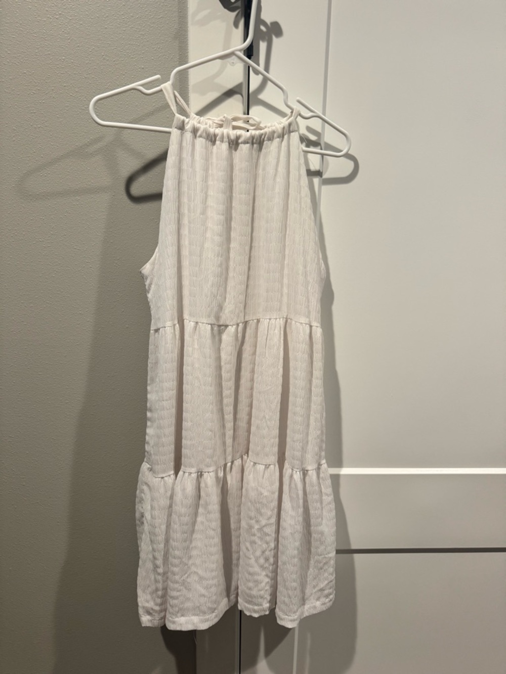 a new day White Textured Halter Dress